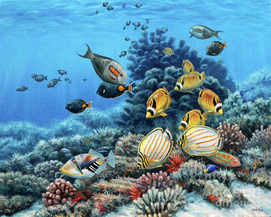 Tropical Reef Painting by Cynthie Fisher