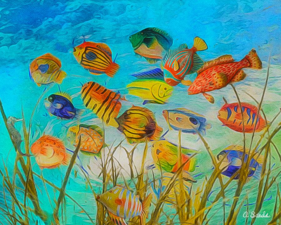 Tropical Sea Party Digital Art by Anne Sands