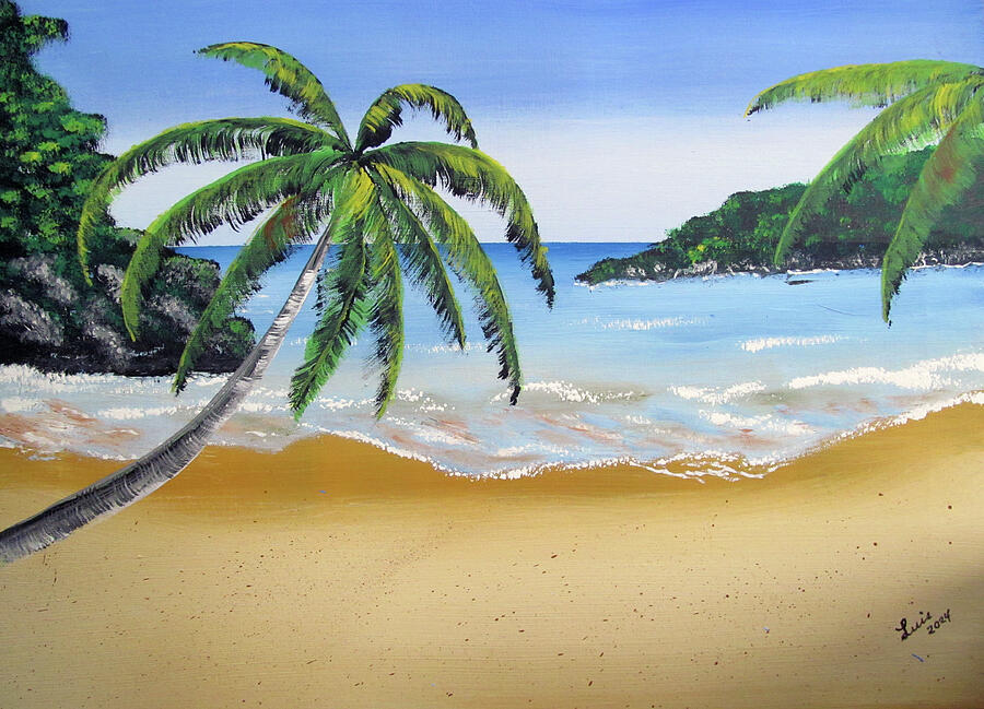 Tropical Seascape Painting by Luis F Rodriguez
