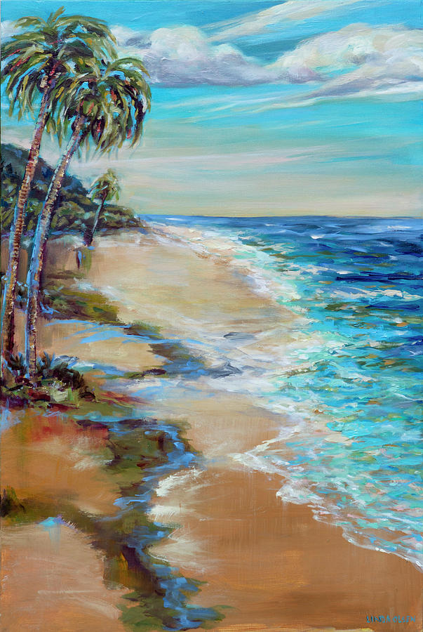 Tropical Shore Painting by Linda Olsen