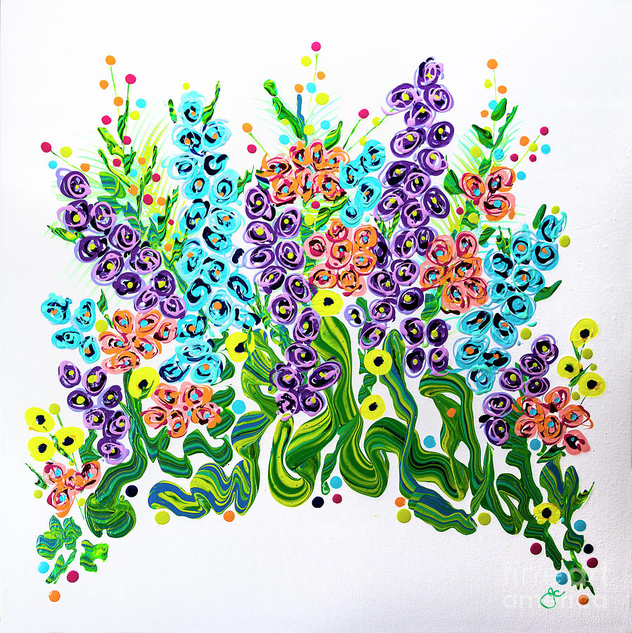 Tropical Snapdragons Painting by Jane Arlyn Crabtree