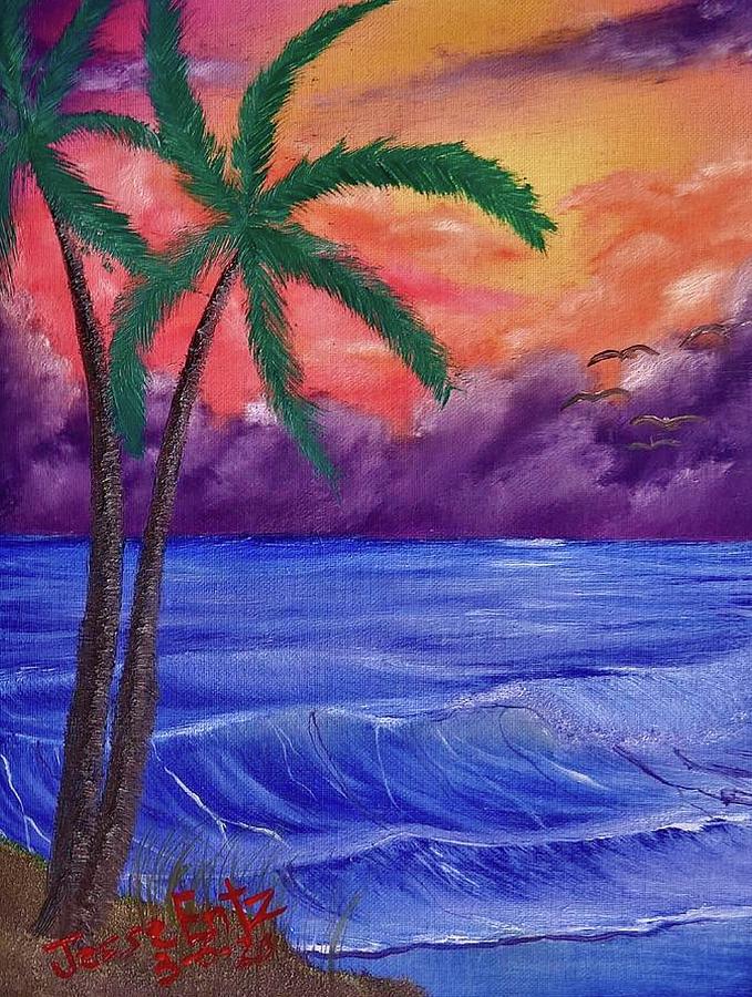 Tropical Storm Painting by Jesse Entz