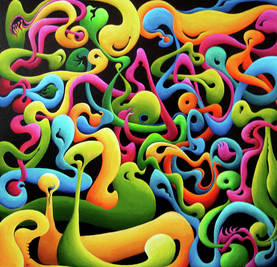 Tropical Tangled Tango Painting by Amy Ferrari