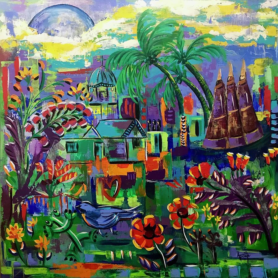 Tropical Vibes 2 Painting by Janice Aponte