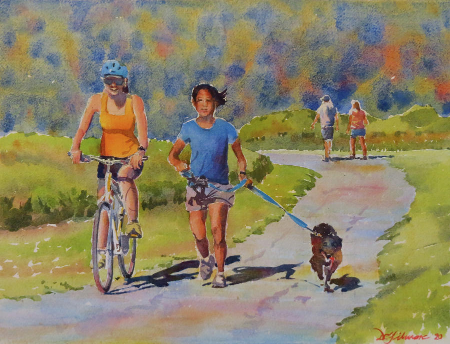Trotting at Lemoine Point Painting by David Gilmore