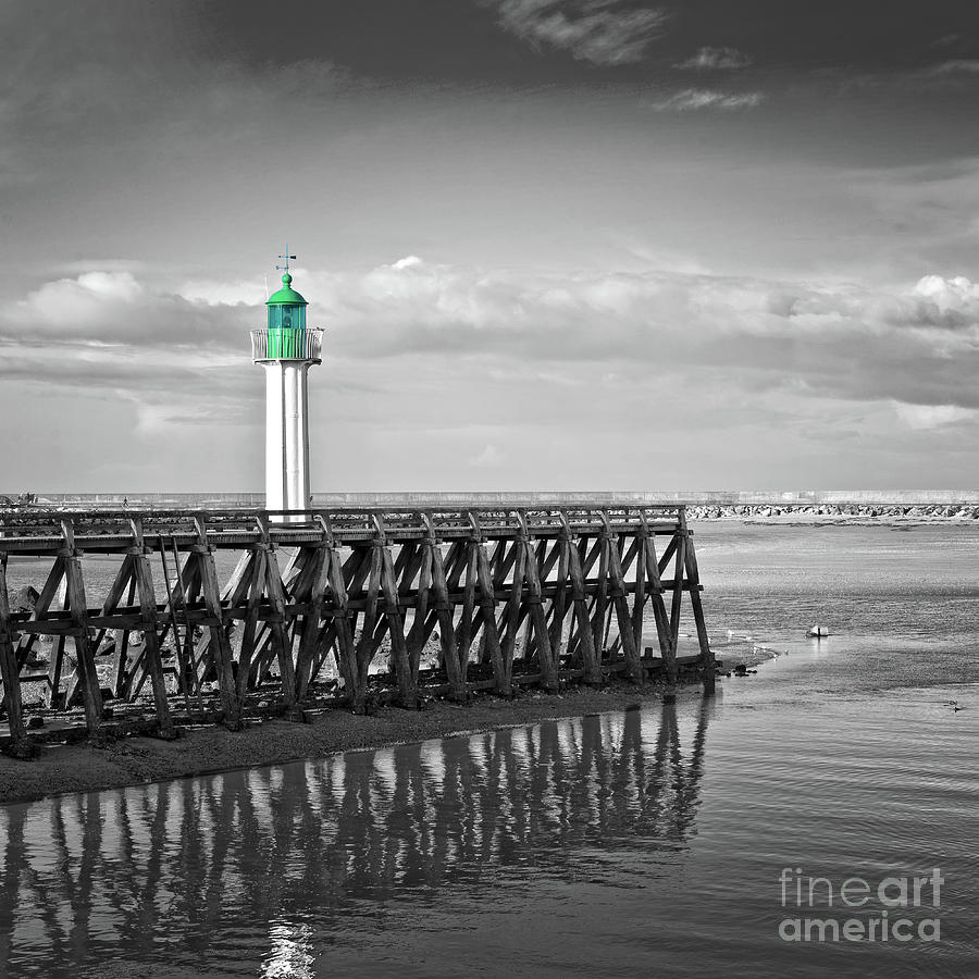 Trouville lighthouse Photograph by Delphimages Photo Creations