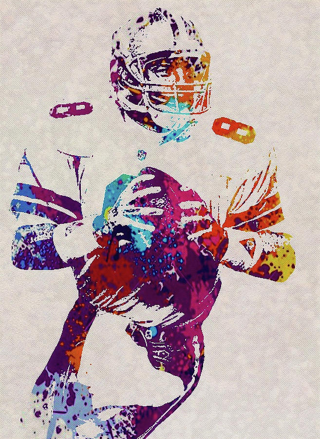 Troy Aikman Rolling Out Watercolors Digital Art by Bob Smerecki - Pixels