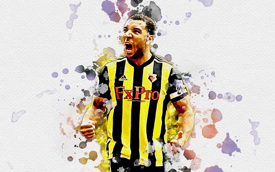 Troy Deeney Art English Footballer Watford Soccer Deeney Premier League ...