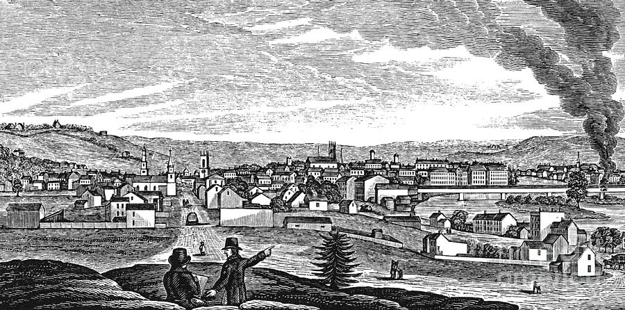 Troy, New York 1841 Drawing by Granger