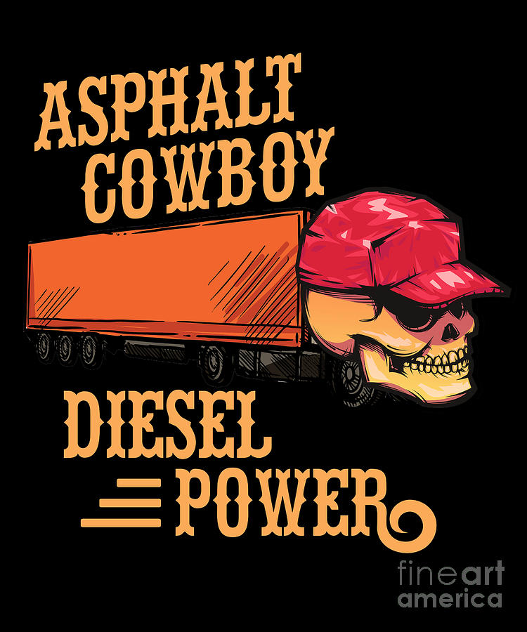 18x18 Multicolor Cowboy Trucker Men Drivers Funny Designs Asphalt Cowboy Humorous Truck Driver Quotes Throw Pillow
