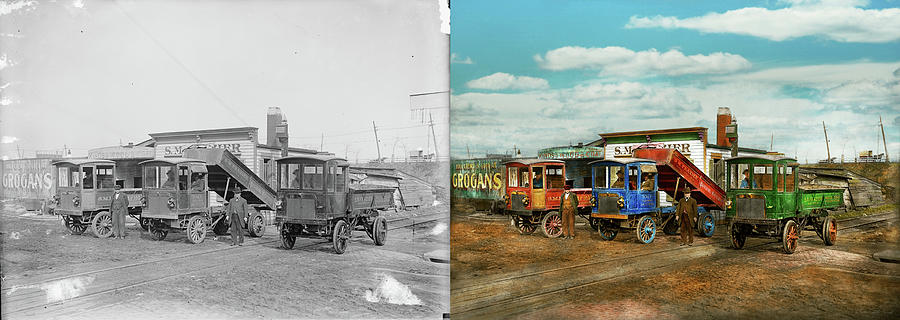 Truck - Dump Truck - Wilcox Trux 1912 - Side by Side  Photograph by Mike Savad