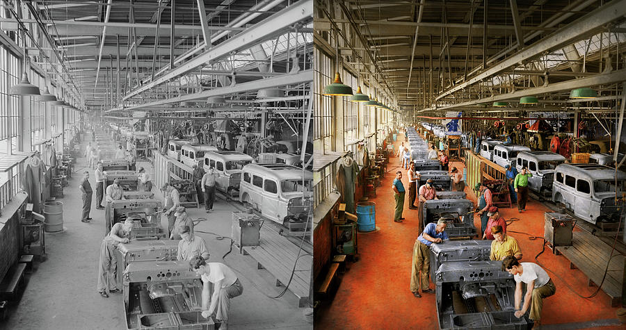 Truck - Factory - Some assembly required 1942 - Side by Side Photograph by Mike Savad