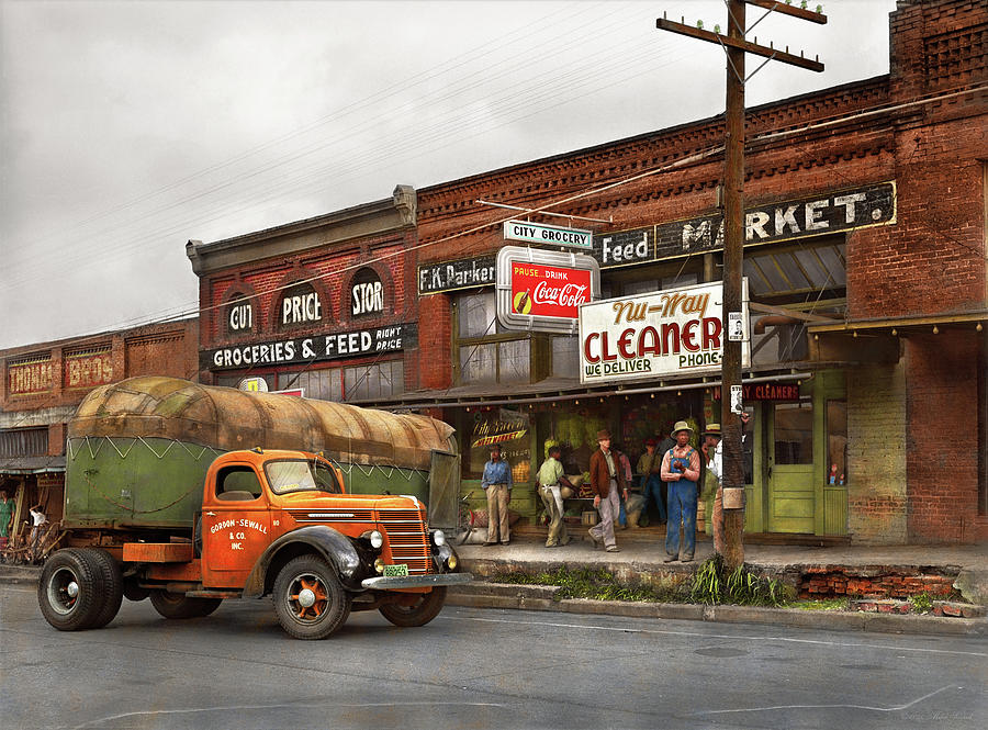 Truck - The city grocer 1939 Photograph by Mike Savad