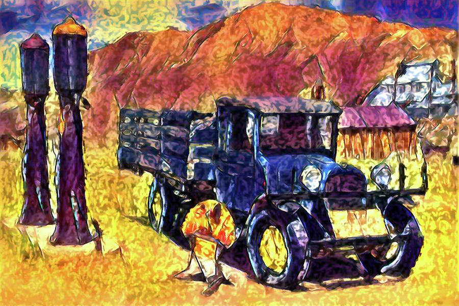 Trucking in 1927 Illustrated Digital Art by David Desautel