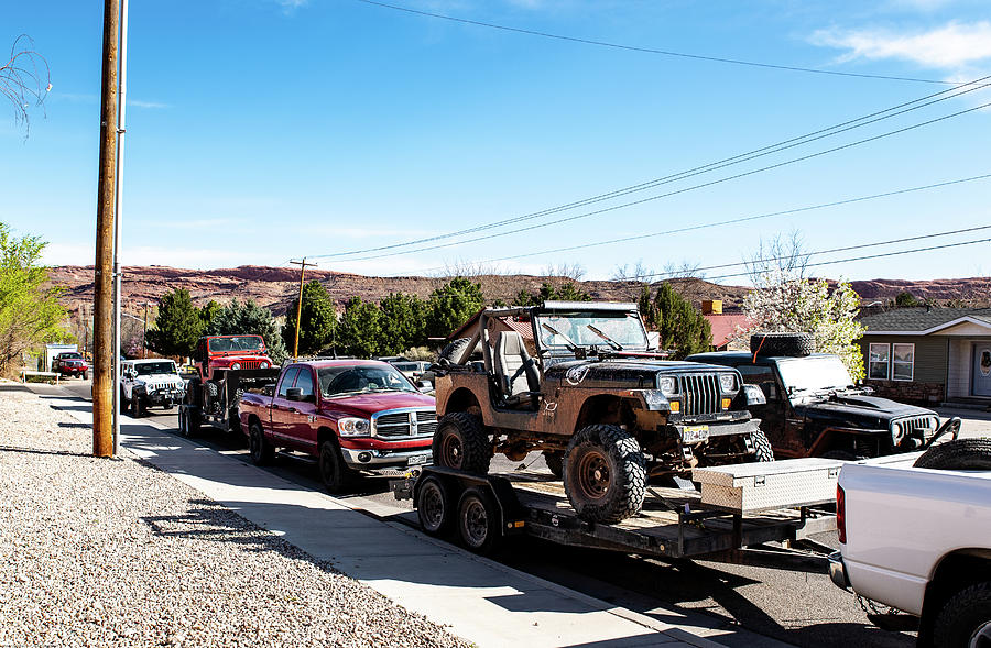 Trucks with Jeeps Photograph by Tom Cochran