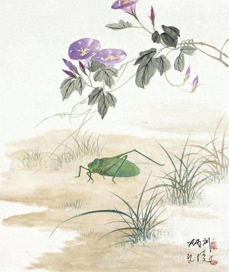True Katydid Painting by Yan Bingwu and Yang Wenqing