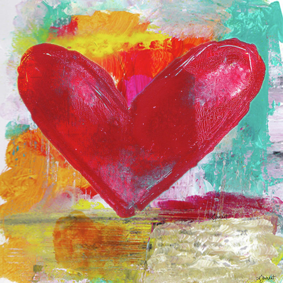 True Love Heart Art by Kathleen Tennant Mixed Media by Kathleen Tennant ...