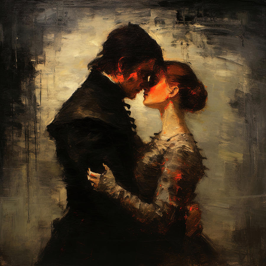 True Lovers, 01 Painting by AM FineArtPrints True Lovers, 01 Painting by AM FineArtPrints