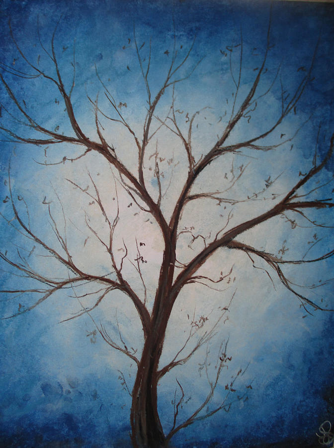 True Tree Blue Pastel by Jen Shearer