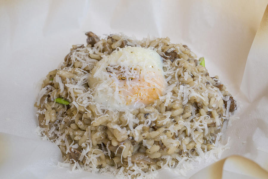 Truffle Risotto with Poached Egg and Parmesan Photograph by Ivan