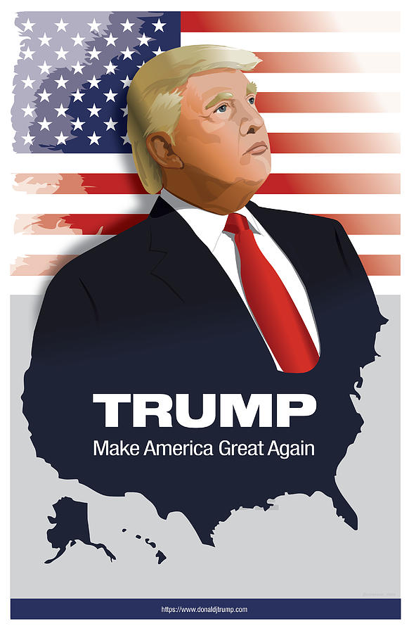 Trump 2016 Poster Digital Art by Emerson Design