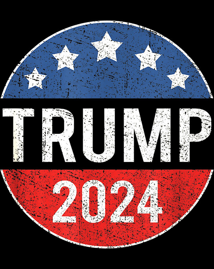 Trump 2024 Retro Campaign Button Re Elect President Trump.png Digital