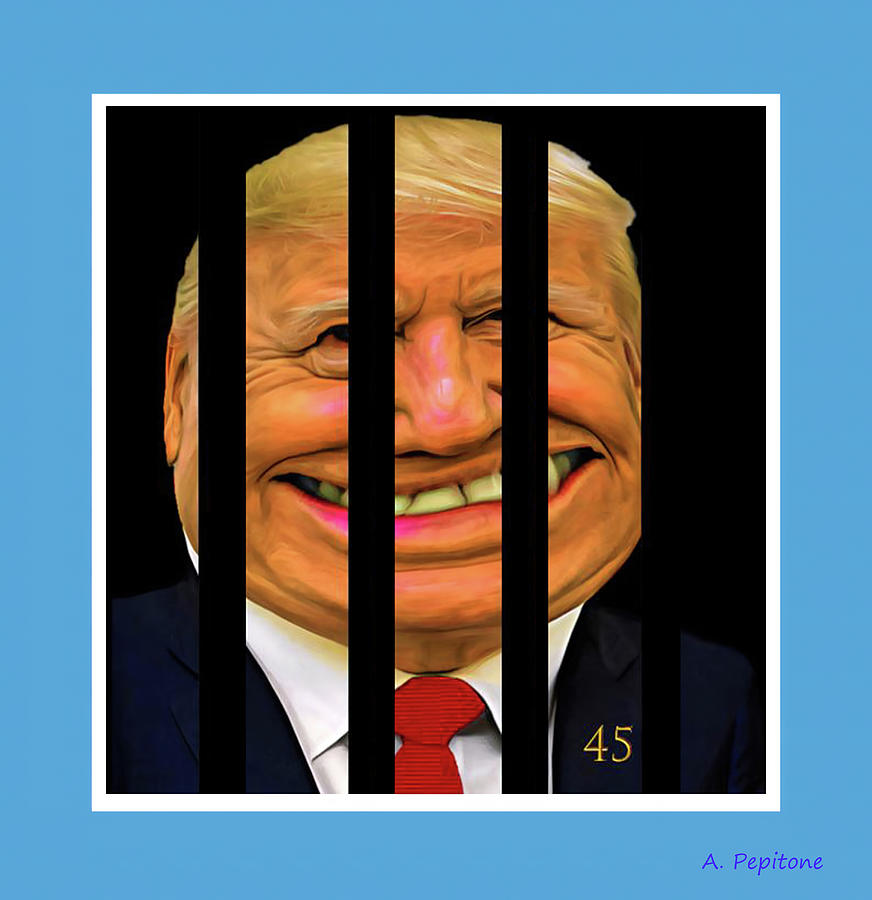 Trump Behind Bars Digital Art by Anthony Pepitone - Fine Art America