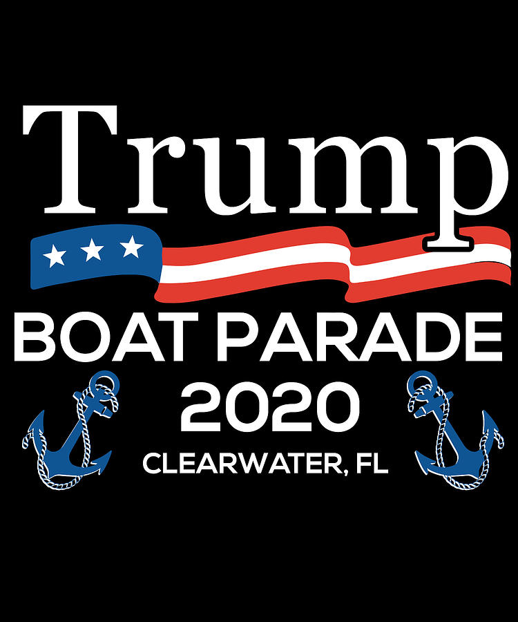 Trump Boat Parade Clearwater FL 2020 Digital Art by Flippin Sweet Gear