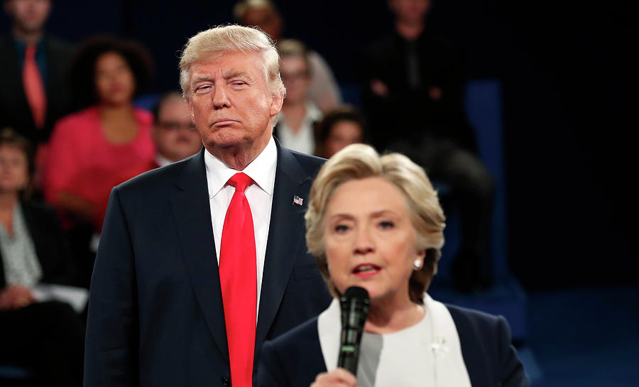 Trump Clinton Debate Photograph by Rick Wilking