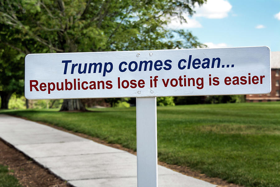 Trump Comes Clean Sign Photograph by Phil Cardamone