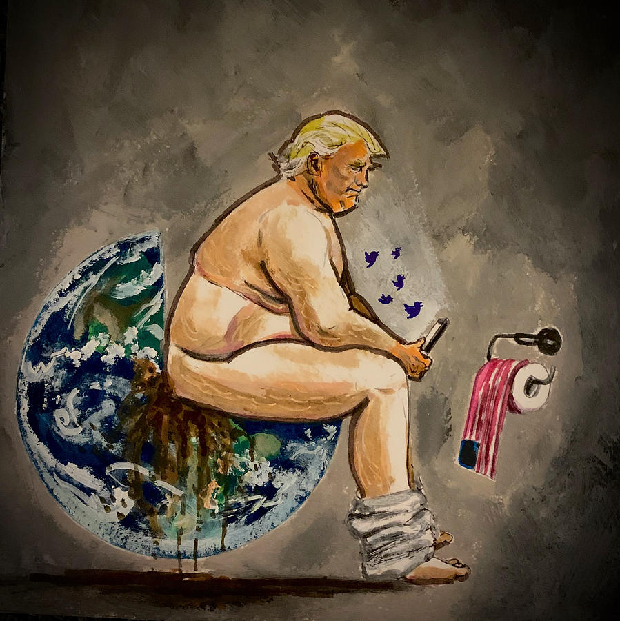 Trump Dump Painting by Joel Tesch