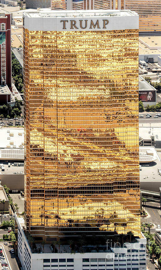 Trump International Hotel Las Vegas in Las Vegas Nevada Aerial View Photograph by David Oppenheimer