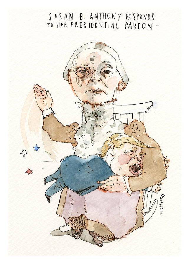 Trump Takes A Knee Painting By Barry Blitt