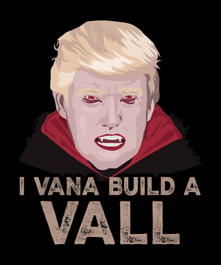 Trump Vampire Funny Halloween Digital Art by Michael S - Pixels