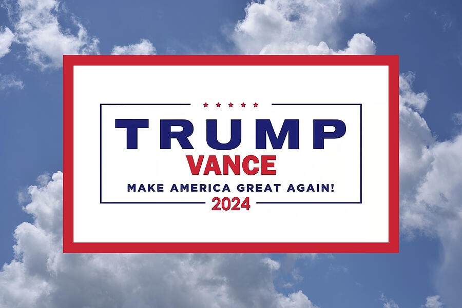 Trump Vance 2024 Banner Sky Photograph by Laura Fasulo - Fine Art America