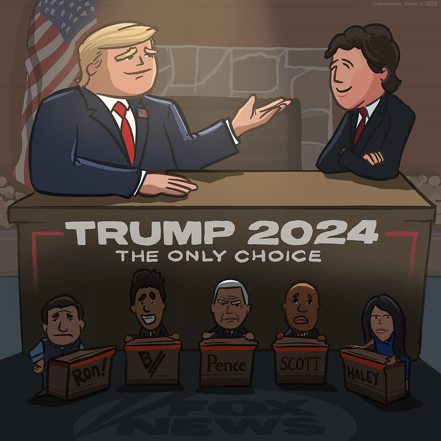 Trump vs GOP Debate Digital Art by Emerson