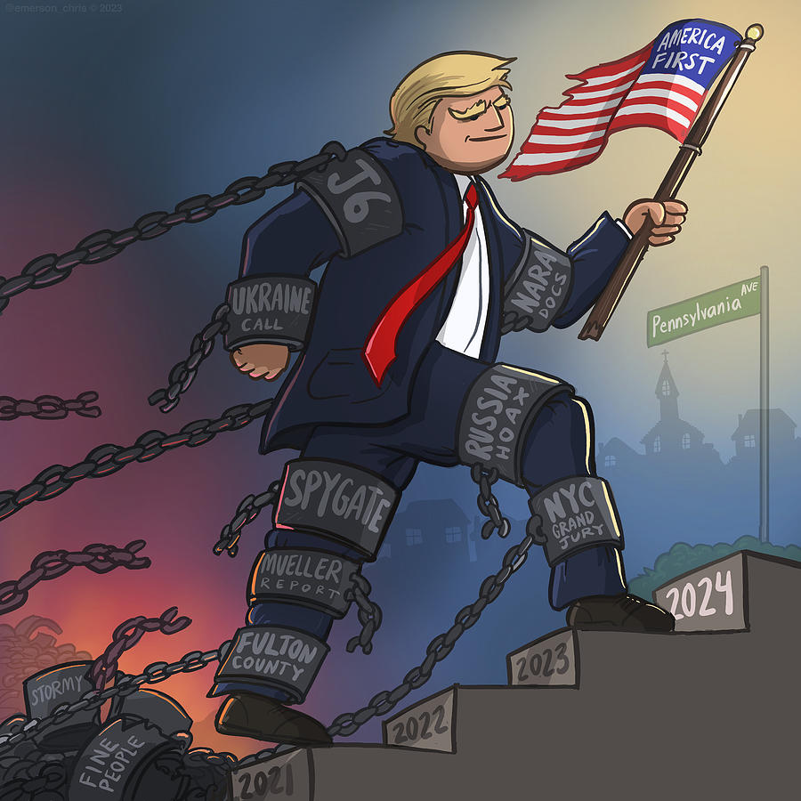Trump vs System 2024 Digital Art by Emerson