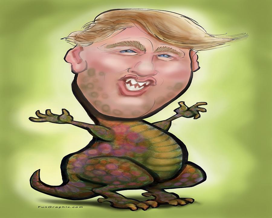 Trump Zilla Digital Art by Kevin Middleton