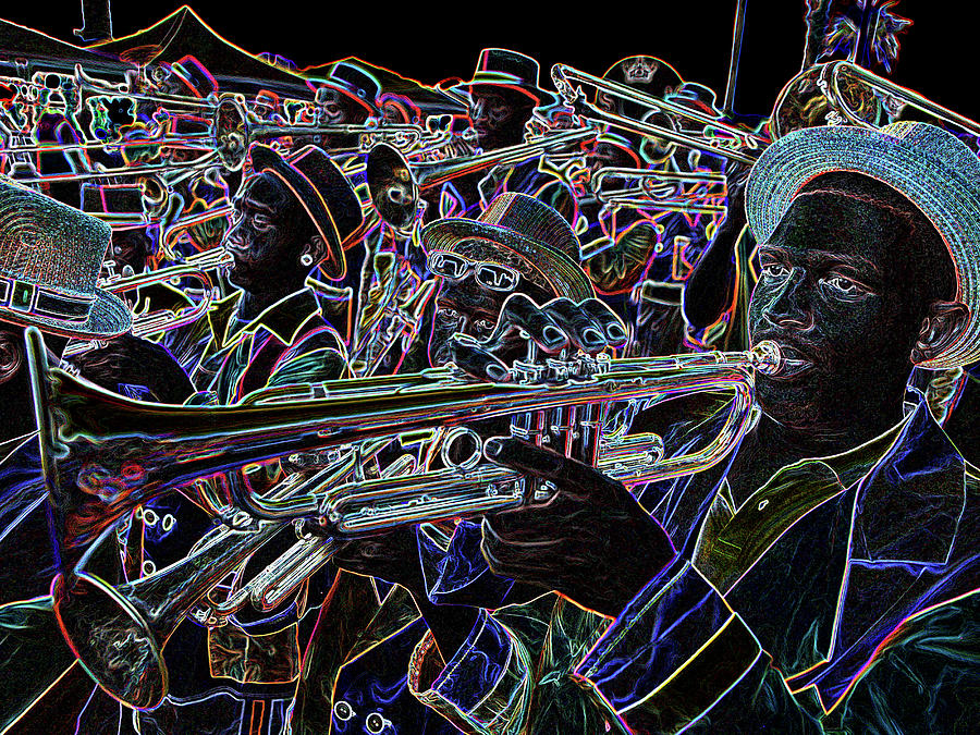 Trumpet Boogie Mixed Media by Andrew Hewett