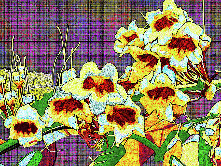 Spring Digital Art - Trumpet Flowers At Ocmulgee by Rod Whyte