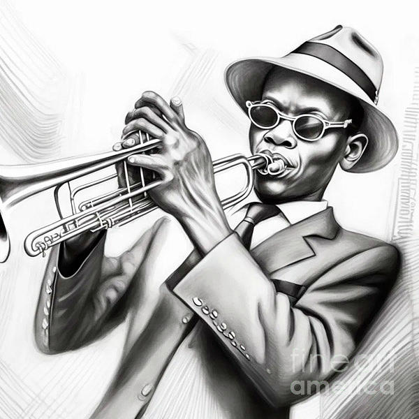 Trumpet Man Digital Art by Barry Weiss