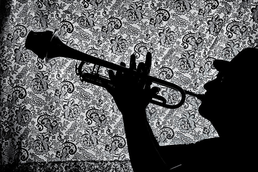 Trumpeter playing all night long Photograph by David Ilzhoefer