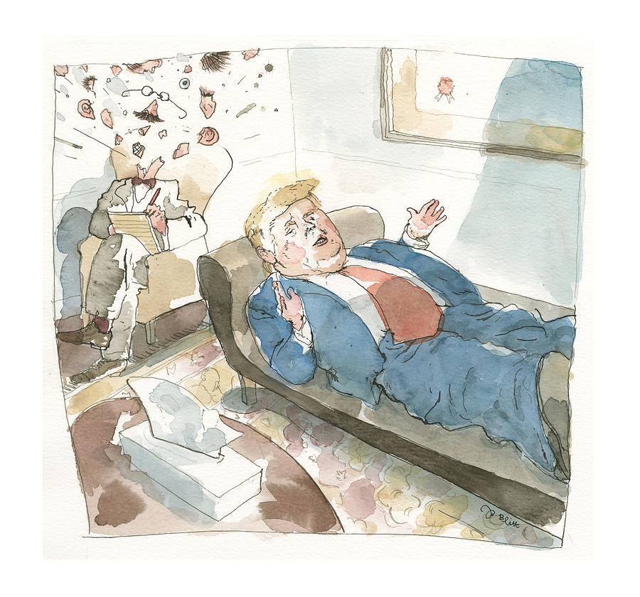 Trumps Explosive Tell-All Painting by Barry Blitt