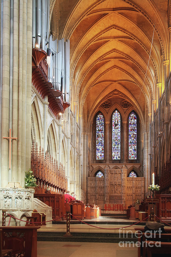 Truro Cathedral High Altar And Choir Photograph