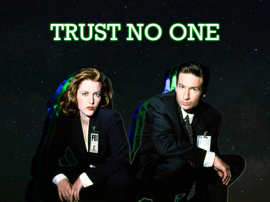 Trust No One Poster humor Painting by Stevens Hannah | Fine Art America