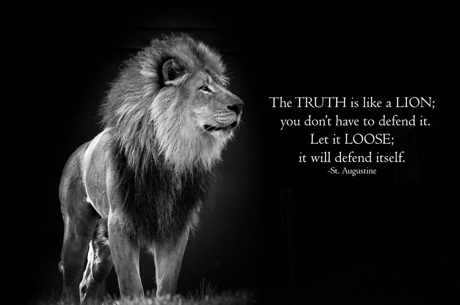 Truth is like a LION Photograph by Deborah M - Pixels