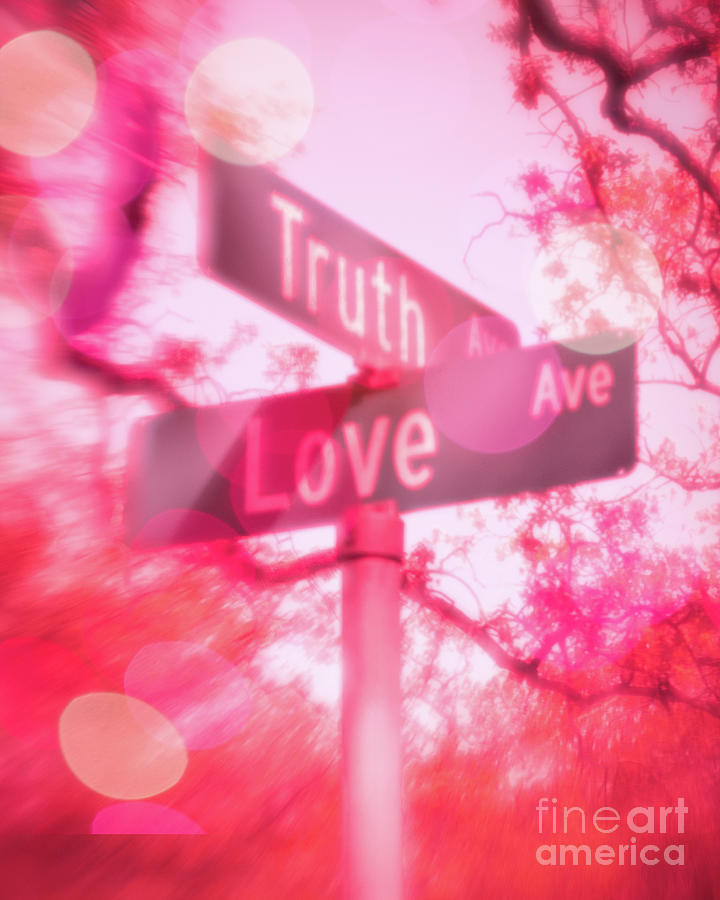 Typography Photograph - Truth of Love by Sonja Quintero