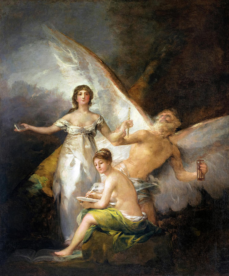 Truth, Time and History Painting by Francisco Goya