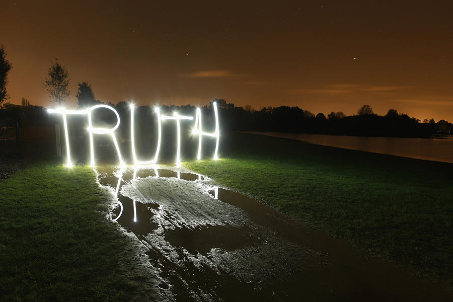 Truth written in light in a rural setting Photograph by Bertrand Demee