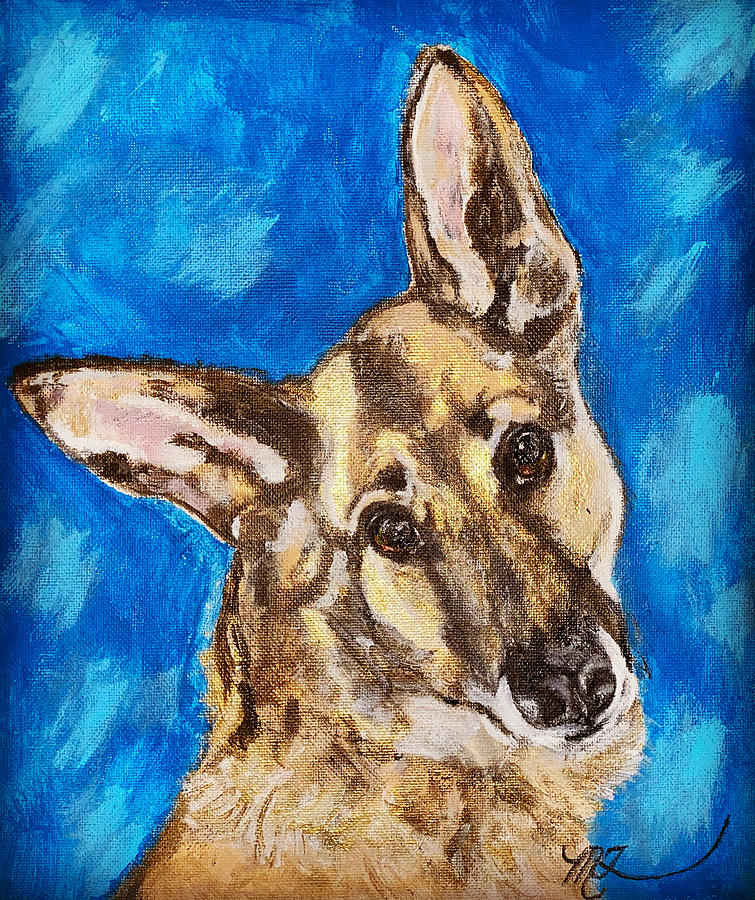 TRYC the 3 legged Wonder Dog Painting by Melody Fowler